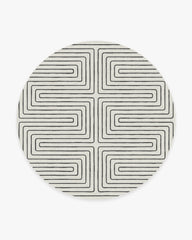 Labyrinth Black & Ivory Rug by Jonathan Adler