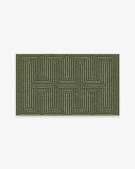 Labyrinth Fern Green Rug by Jonathan Adler