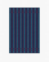 Helen Varsity Stripe Teal & Navy Rug by Humberto Leon