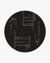 Nisa Ink Black Rug by Architectural Digest
