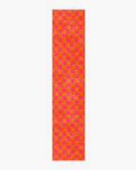 Nonna's Checkerboard Coral & Butterscotch Rug by Dan Pelosi