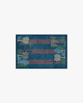 Palmistry Pinstripe Blue Rug by Jungalow