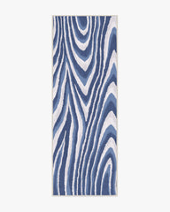 Chifa Wood Blue & Cream Rug by Humberto Leon