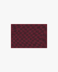Ricardo Checkerboard Burgundy Rug by Humberto Leon