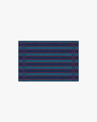 Helen Varsity Stripe Teal & Navy Rug by Humberto Leon