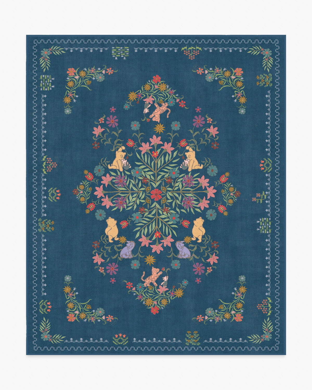 Friendship Garden Blue Multicolor Rug
