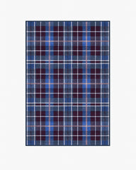 Josa Plaid Burgundy & Blue Rug by Humberto Leon