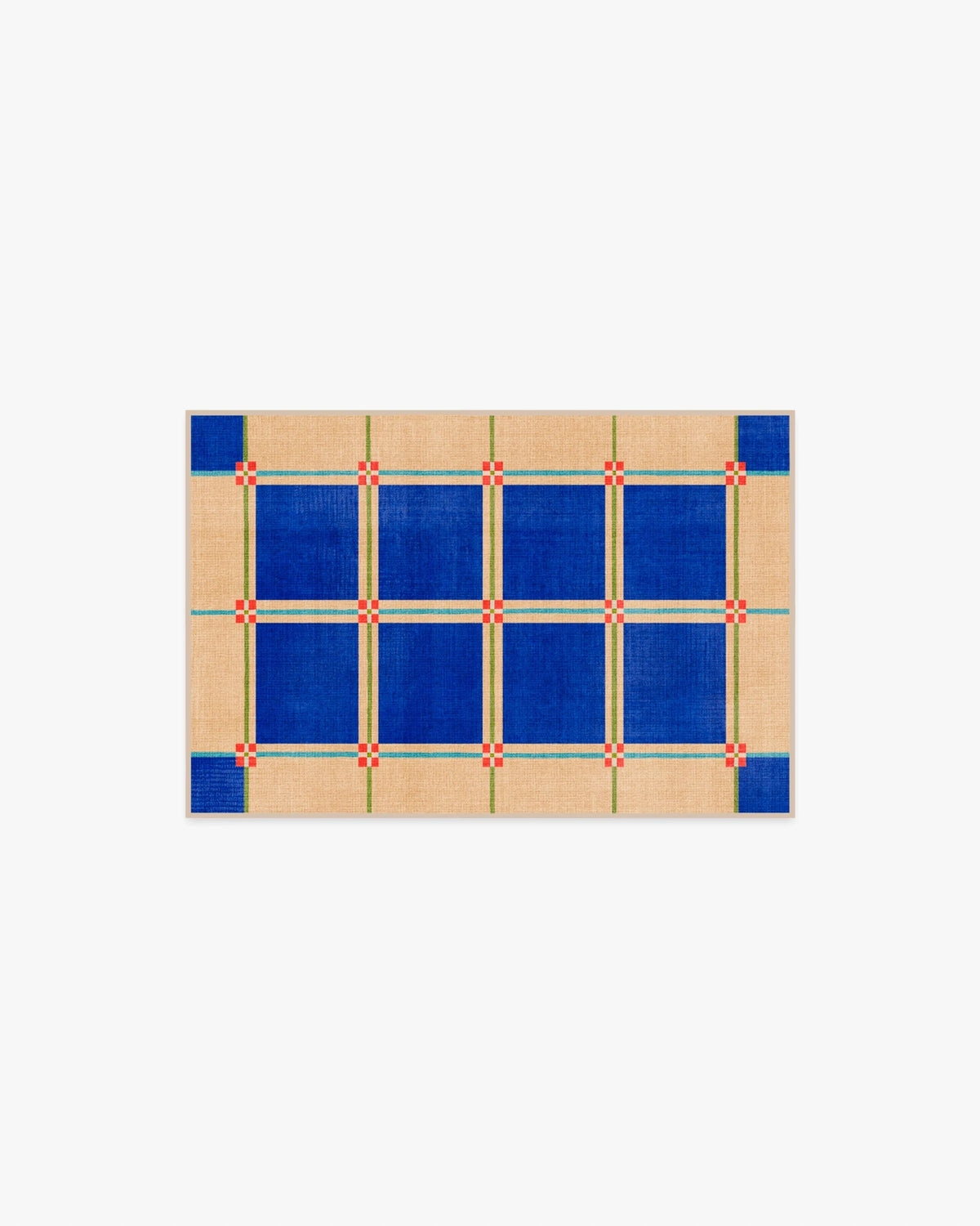 This House Is a Home Blue Rug by Dan Pelosi