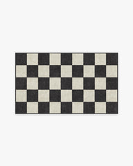Jaque Checkered Black Rug