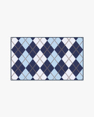 Teddy Bear Argyle Navy & Blue Rug by Humberto Leon