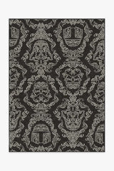 Dark Side Damask Charcoal Rug