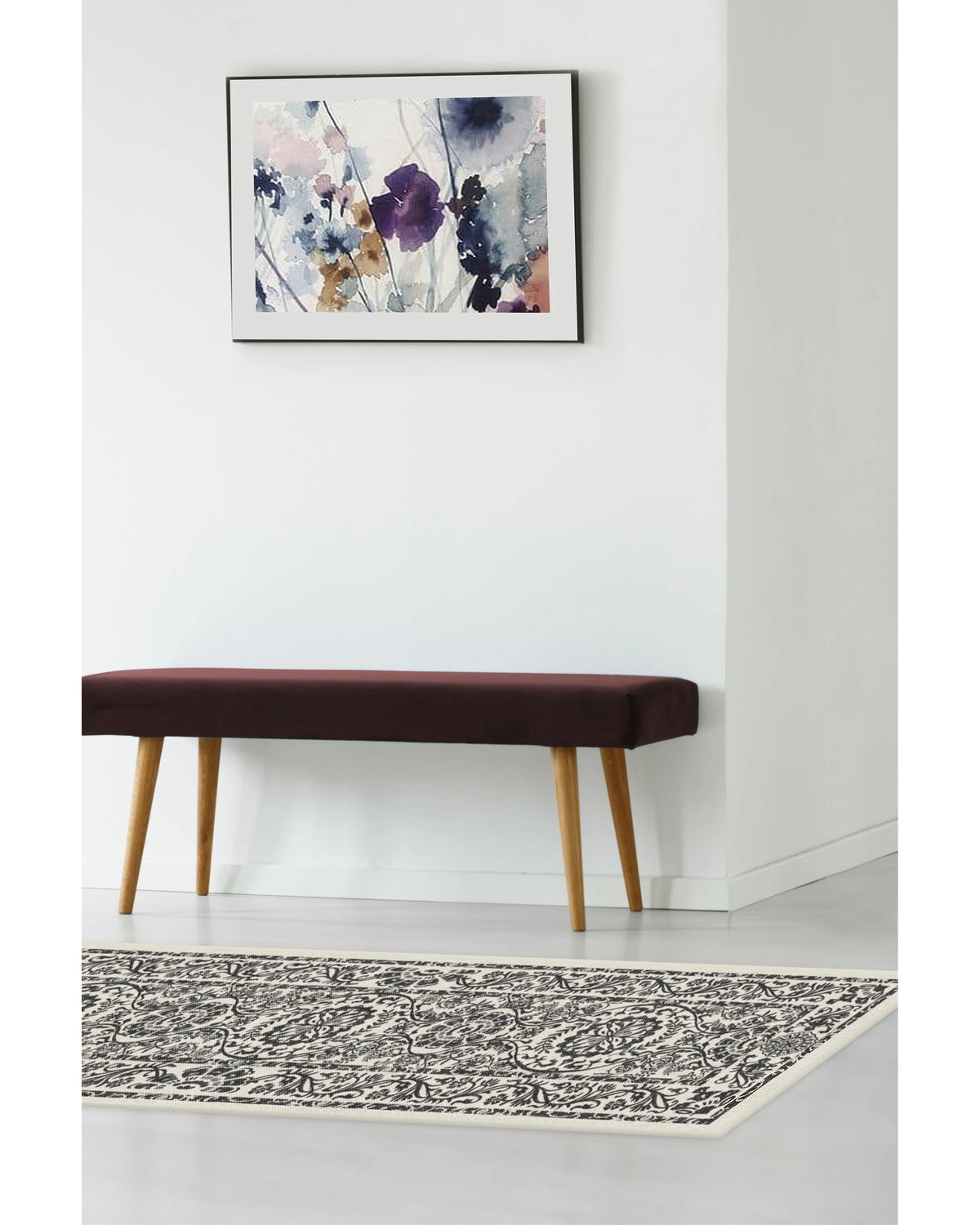 Delphina Black & White Rug