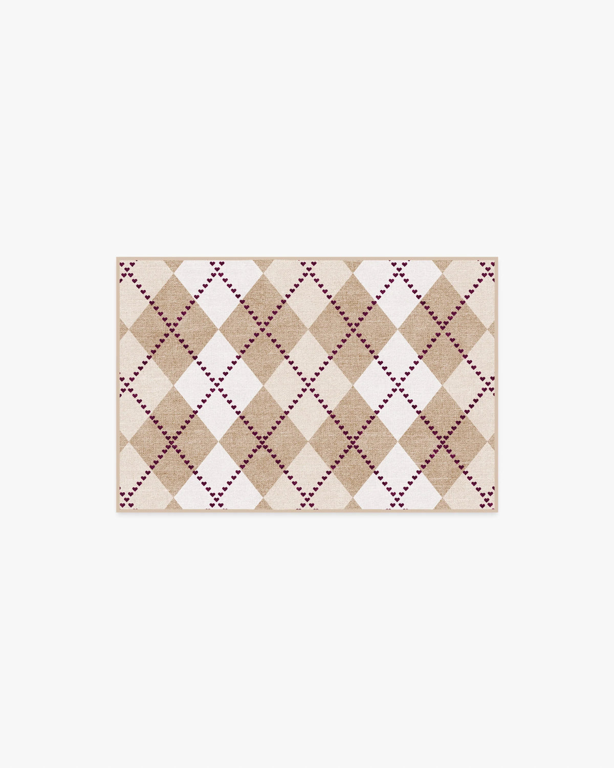 143 Argyle Khaki & Cream Rug by Humberto Leon